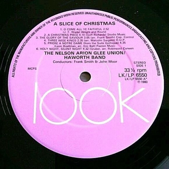 Vintage British Vinyl LP A Slice Christmas Male Voice Choir Nelson Arion Glee UK - Picture 16 of 16
